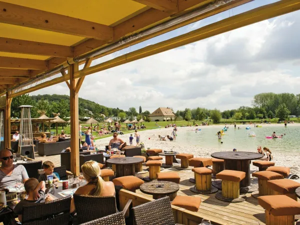 Lagoon pool at Roan camping du Vieux Pont.