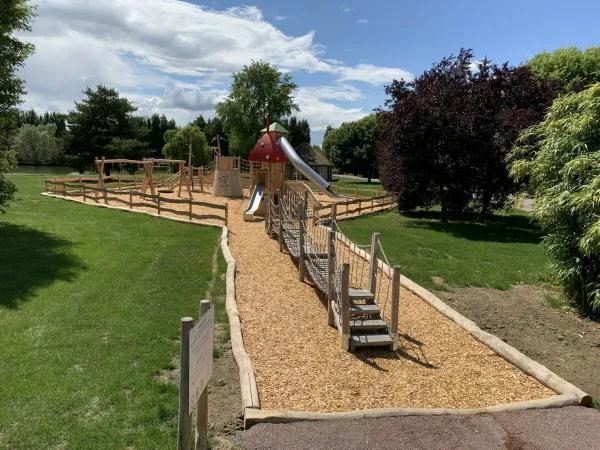 A playground at Roan camping du Vieux Pont.