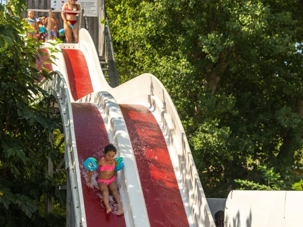 Water slides at Roan camping Méditerranée Plage.