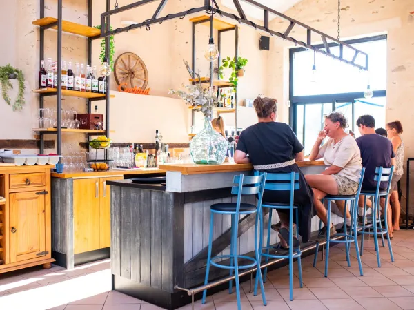 Cozy bar at Roan camping du Latois.