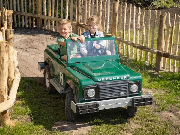 Jeep safari for children at Roan camping Marvilla Parks Kaatsheuvel.