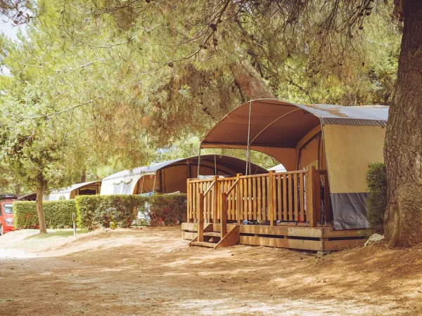 Lodgetent Holiday tents at Roan camping Lanterna.
