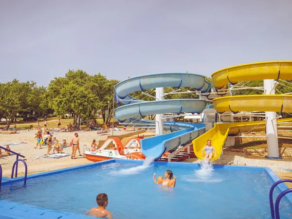 Slides with pool at Roan campsite Zelena Laguna.