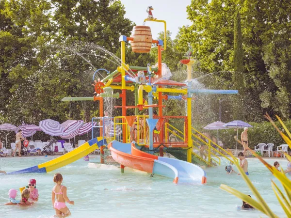 Water playground at Roan camping Bella Italia.