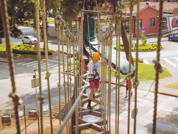 Climbing course at Roan camping Stella Maris.