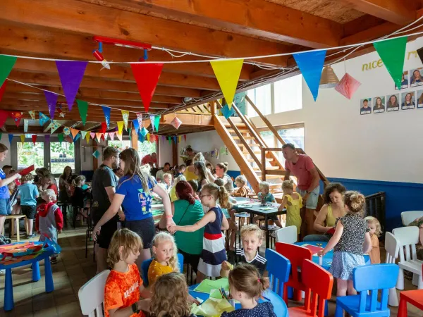 The mini club at Roan camping hu Birkelt village.