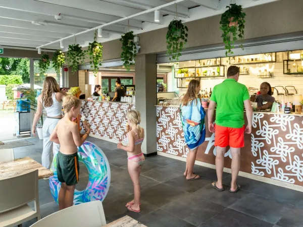 The ice cream parlour at Roan camping hu Birkelt village.
