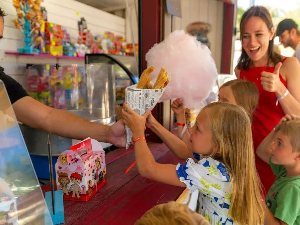 Candy stall at Roan campsite Atlantic Club Montalivet.