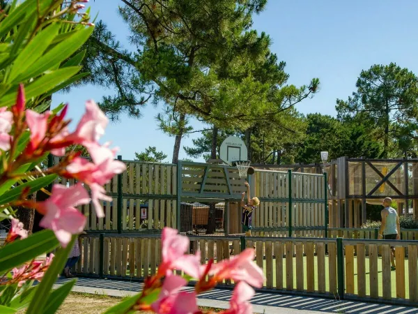 Multisport area at Roan campsite Atlantic Club Montalivet.