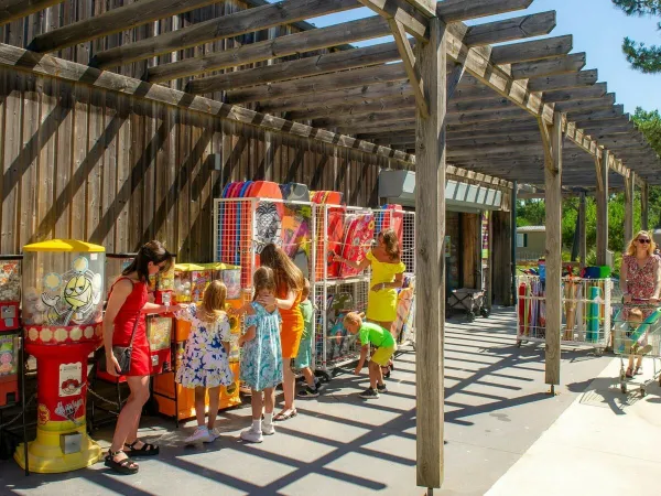 A souvenir store at Roan camping Atlantic Montalivet.