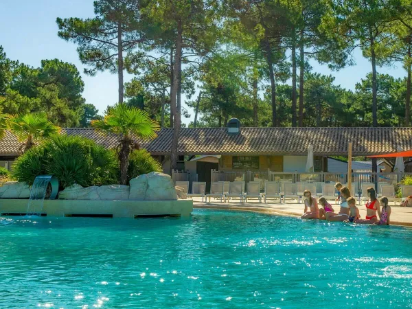 Outdoor pool at Roan campsite Atlantic Club Montalivet.