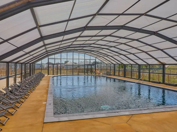 Indoor pool at Roan campsite Les Chardons Bleus de la Turballe.