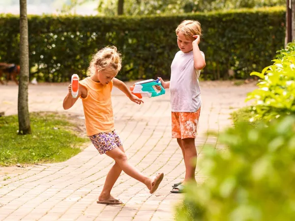 Children playing at Roan campsite Les Chardons Bleus de la Turballe.