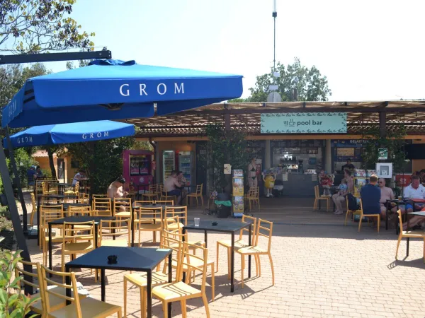 The pool bar at Roan camping Montescudaio.