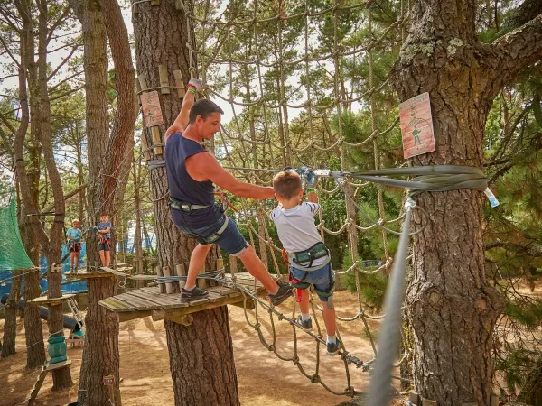 Climbing forest at Roan camping Grande Métairie.