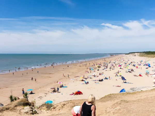 Beach 3 km from Roan camping La Clairière