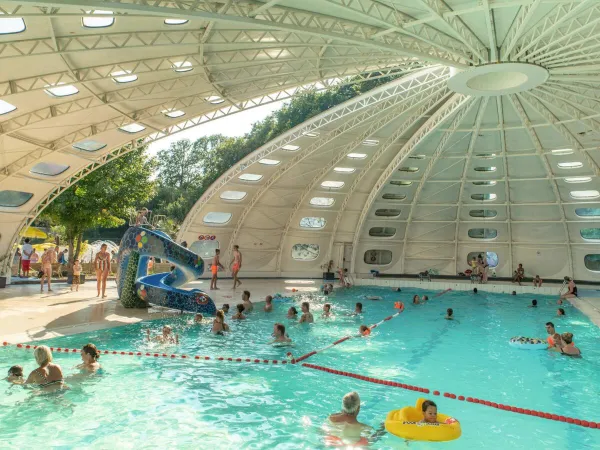 Indoor pool at Roan camping hu Birkelt village.