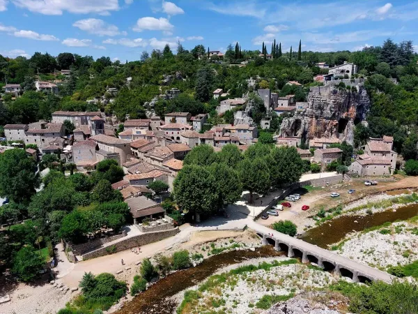 The village of Labeaume near Roan camping La Grand'Terre.