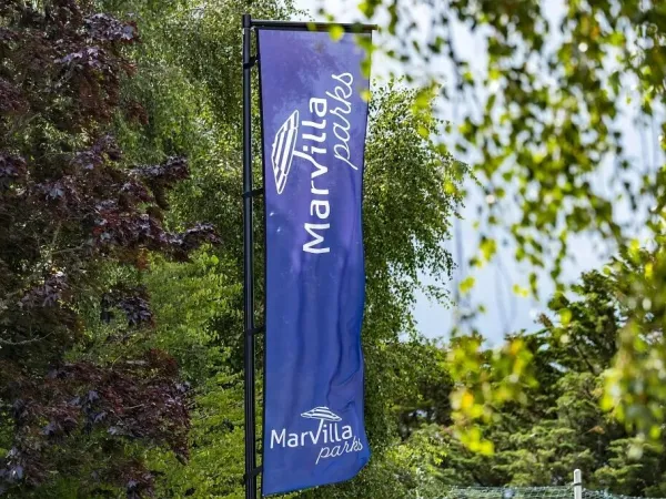 Flag with logo of Marvilla Parks.