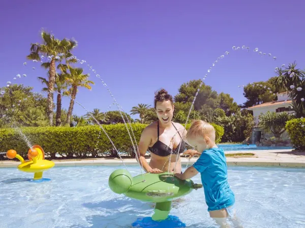Water playground at Roan camping Playa Montroig.