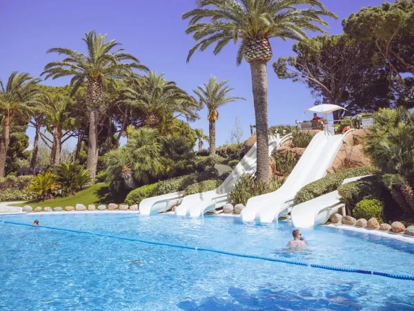 Four slides at Roan camping Playa Montroig.