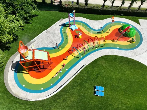 New spray park at Roan camping Piantelle.