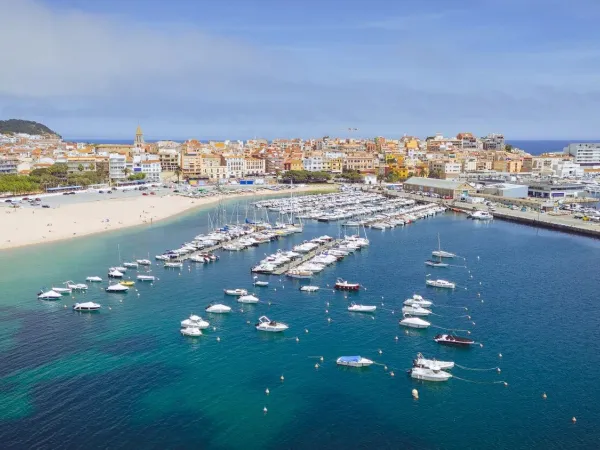 Atmospheric port of Palamos close to Roan campsite Playa Brava.