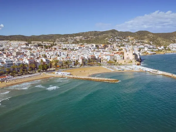 Overview photo of Sitges close to Roan campsite El Garrofer.