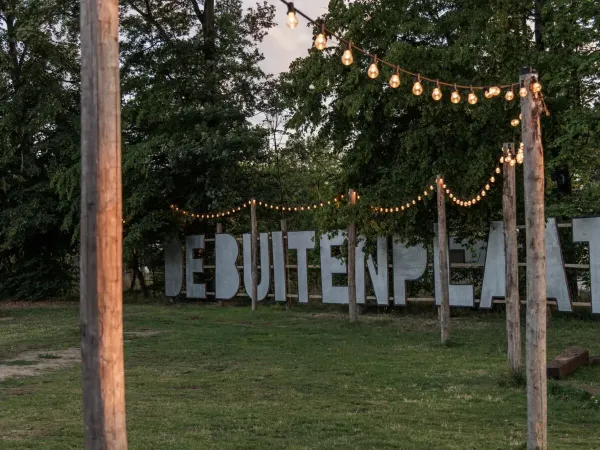 the 'Buitenplaats', where activities of the entertainment team are held at Roan campsite De Twee Bruggen.