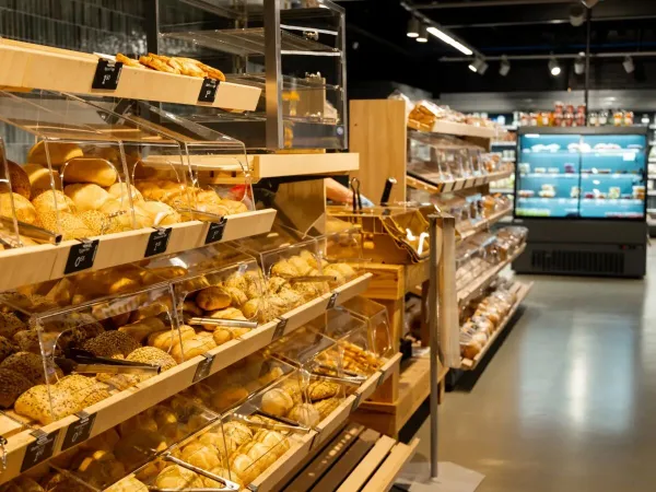 Get fresh rolls from the campsite shop at Roan camping De Twee Bruggen.
