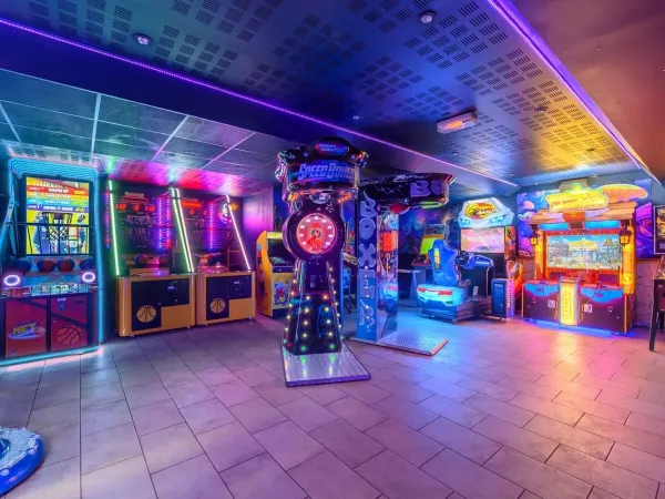 Slot machines at Roan campsite La Croix du Vieux Pont.