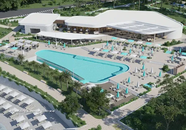 Impression image of the renovated swimming pool at Roan campsite Bijela Uvala.