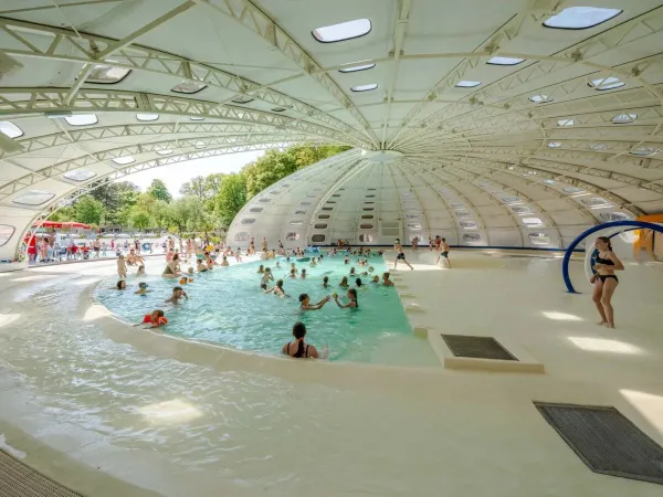 Indoor pool at Roan camping hu Birkelt village.