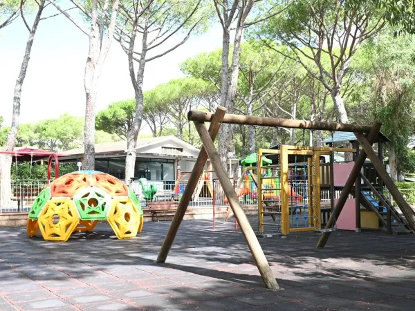 Playground at Roan camping Del Forte.
