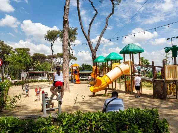 Children playing on the playground.