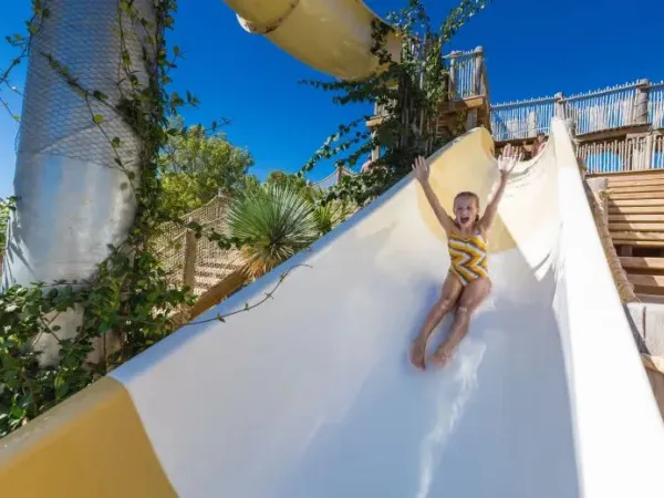 A water slide at Roan camping Serignan Plage.