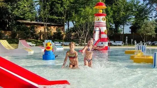 Water playground at Roan camping Serignan Plage.