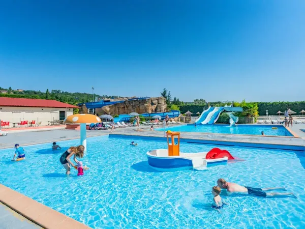 Slides at Roan camping the Château de Galaure.