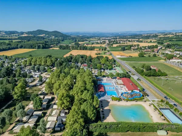 Overview of Roan camping Chateau de Galaure.