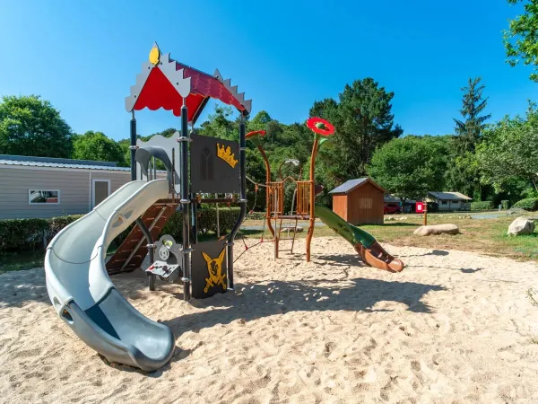 One of the playgrounds at Roan campsite Le Ty Nadan.