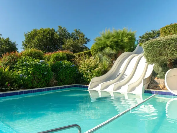 Water slides at Roan campsite La Grande Métairie.