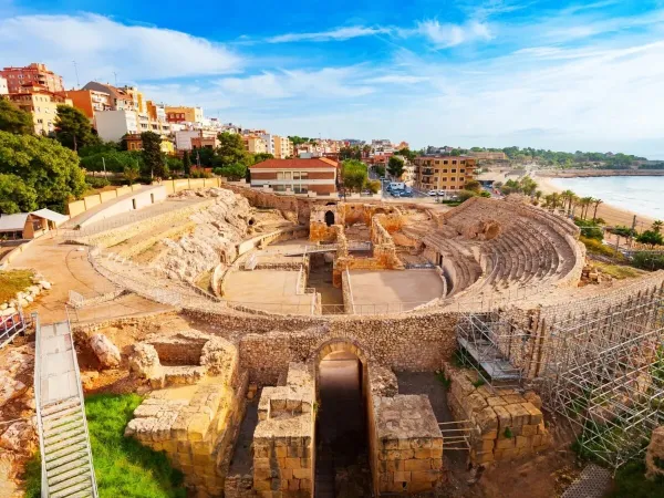 The amphitheatre in Tarragona not far from Roan camping Els Prats.