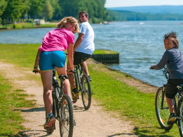 Cycling around Roan campsite Le Lac des Vieilles Forges.