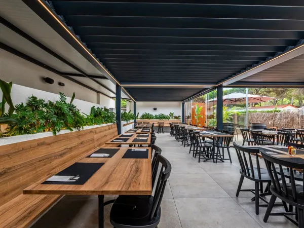 The restaurant at Roan campsite Bella Terra.