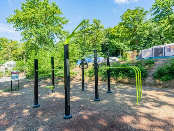Outdoor fitness at Roan campsite Le Lac des Vieilles Forges.