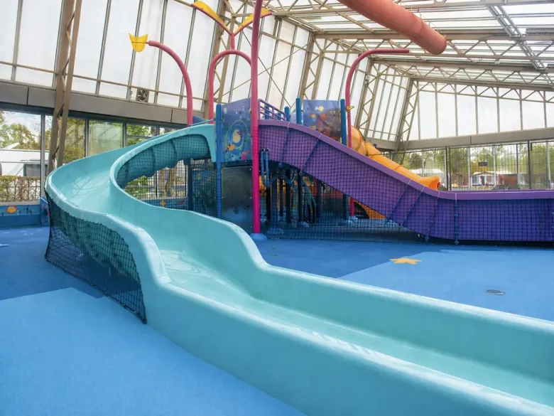 Impression image of the new water play equipment with sprinklers at Roan camping Ackersate.