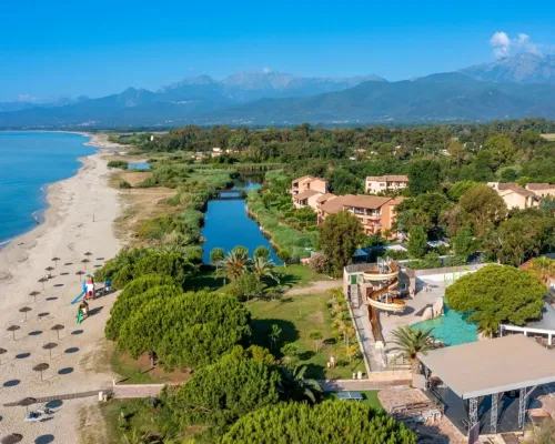Overview of Roan campsite Arinella Bianca in Corsica.