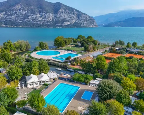 Panoramic view of Roan Camping Village Bella Iseo.