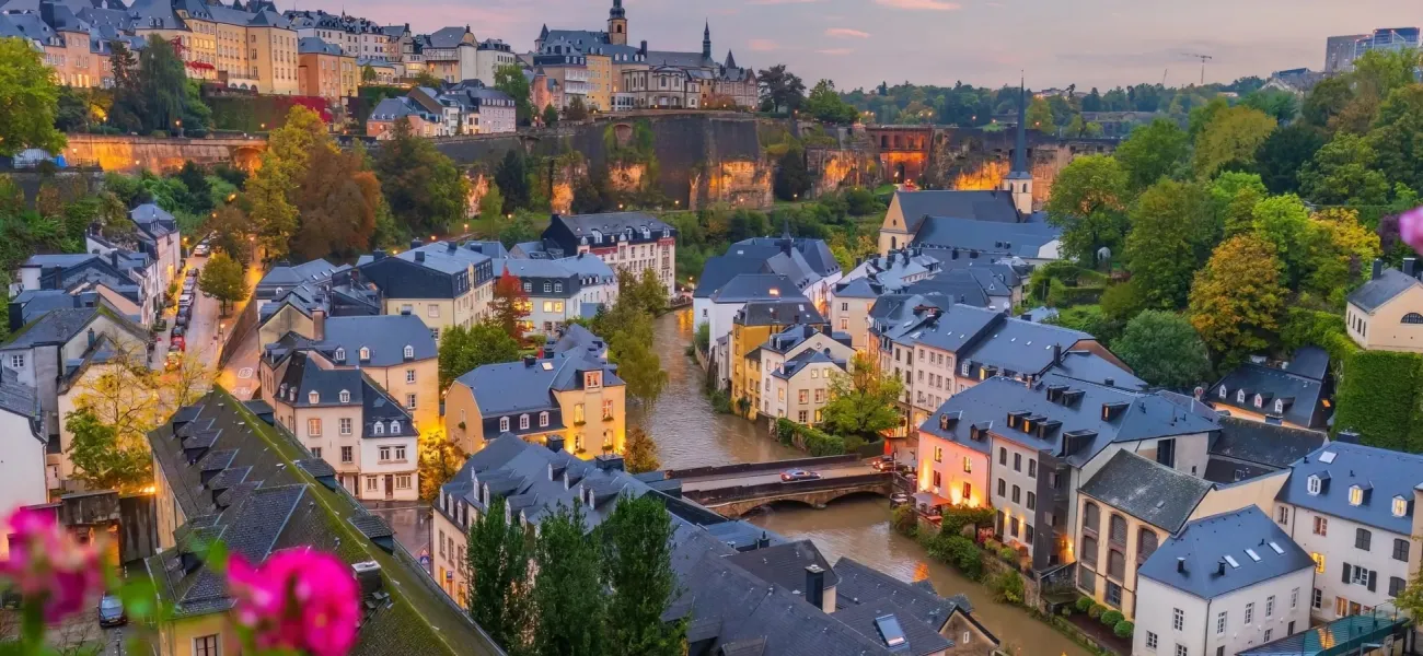 A view of the old town of Luxembourg City.