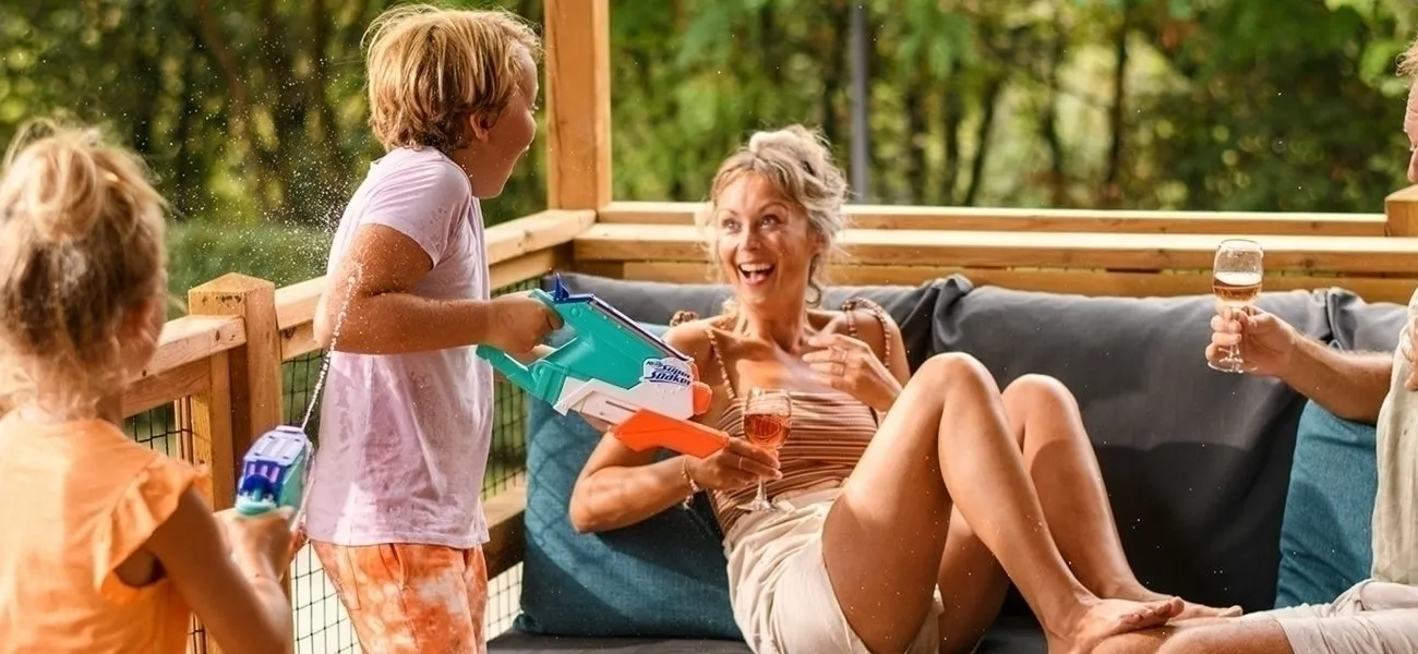 Water fun on the Roan veranda.